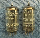 (2) Vintage Fisher/Telefunken 12AX7 Tubes, Ribbed Plates & EC code, TV-7 Tested
