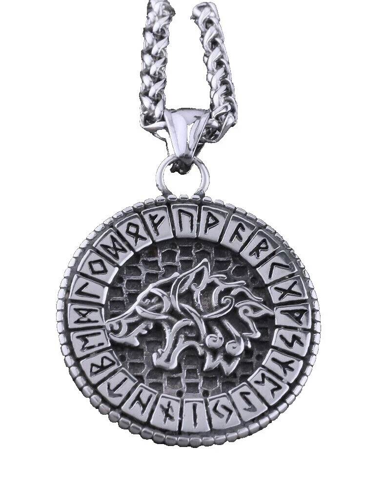 Viking Collares y colgantes De moda de acero inoxidable