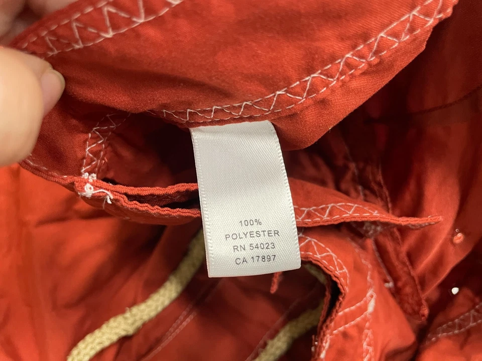 Banana Republic Hombres Talla 29 Rojo Carga Tabla de Natación Pantalones Cortos Traje de Baño Bolsillos Foto 3 de 4