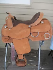 KING  1545  15'' ROUGHOUT WESTERN TRAINING SADDLE FQHB