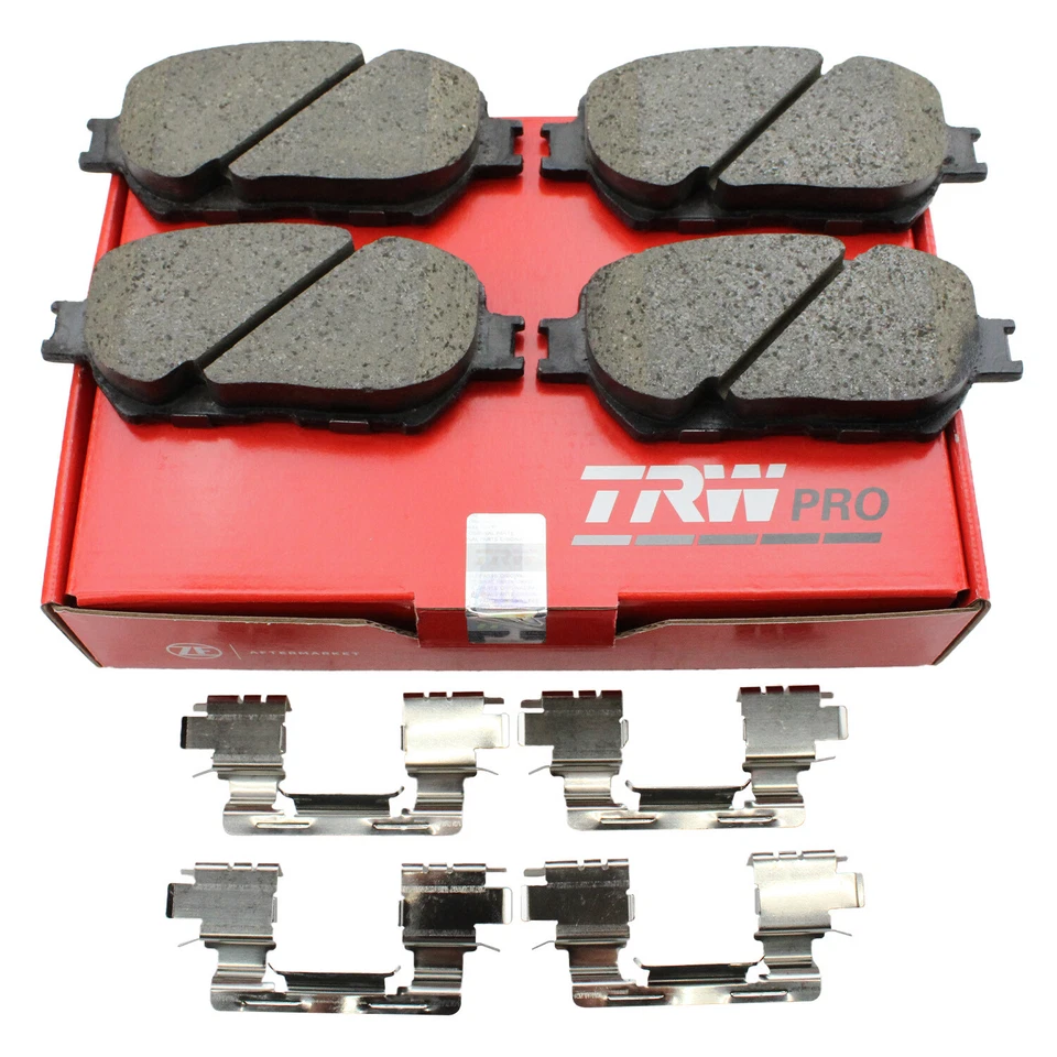 Pastillas de freno delanteras de cerámica TRW Pro con clips para Lexus GS300 IS250 Toyota Camry Foto 3 de 4