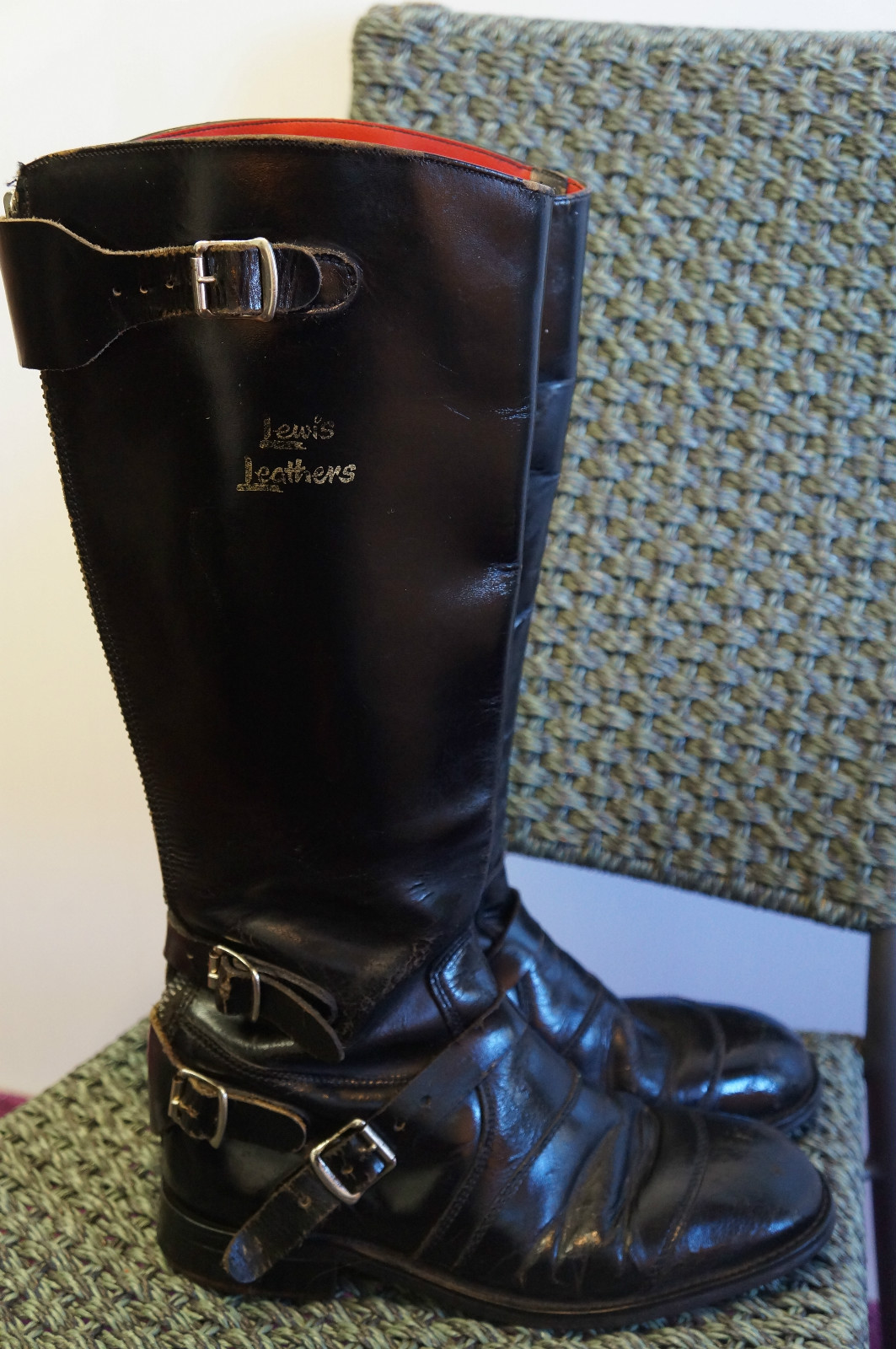 VINTAGE 70'S LEWIS LEATHERS MOTORCYCLE 191 MOTORWAY BOOTS SIZE 6 MADE IN ENGLAND VINTAGE 70'S LEWIS LEATHERS MOTORCYCLE 191 MOTORWAY BOOTS SIZE 6 MADE IN ENGLAND