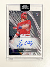 2024 TOPPS CHROME BLACK TREY CABBAGE ROOKIE ON CARD AUTO ANGELS # CBA-TC