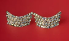 Vintage Shoe Clips Rhinestone Art Deco Buckles Pair Set