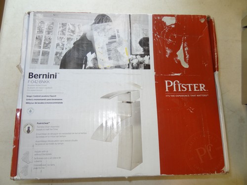 Pfister F-042-BNKK Bernini 4-Inch Centerset Bathroom Faucet in Brushed Nickel-Op - Picture 7 of 10