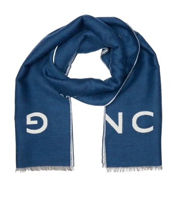 GIVENCHY Unisex Wool Silk 4G Logo Scarf Schal Mufflers Stola Tuch 35x180 Cm Sale - Bild 1 von 4