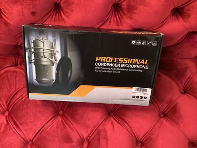 ALPOWL Black BM-800 Condenser Microphone Kit Bundle with Live V8 Sound Card