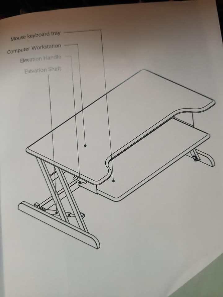 SMUG Series Height adjustable standing desk converter/32 in/with