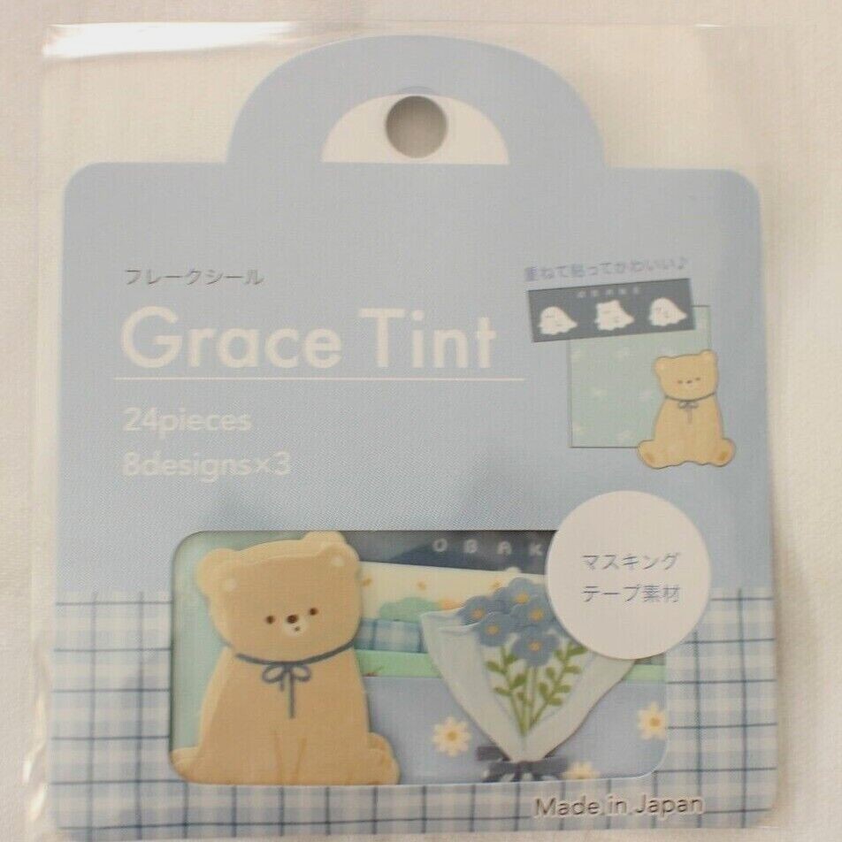 GAIA Stickers flake sticker grace tint bear blue, yellow, brown, pink