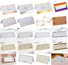 Wedding Table Place Name Cards x 50 - Blank for Conference Party Table Seating