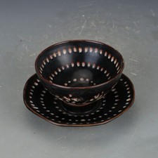 5.5" China Jingdezhen Jizhou Kiln Porcelain Babysbreath Pallet Cups
