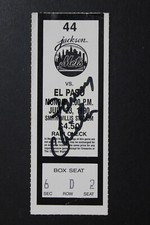 The Famous Chicken Ted Giannoulas Signed Autographed 1990 Mets Ticket Stub