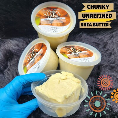 Raw African Shea Butter CHUNKY 100%  Pure Organic Natural For Body, Face, & Hair