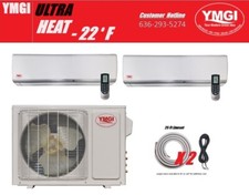 Ymgi 18000 Btu 1.5 Ton Two Zone Ductless Mini Split Air Conditioner System