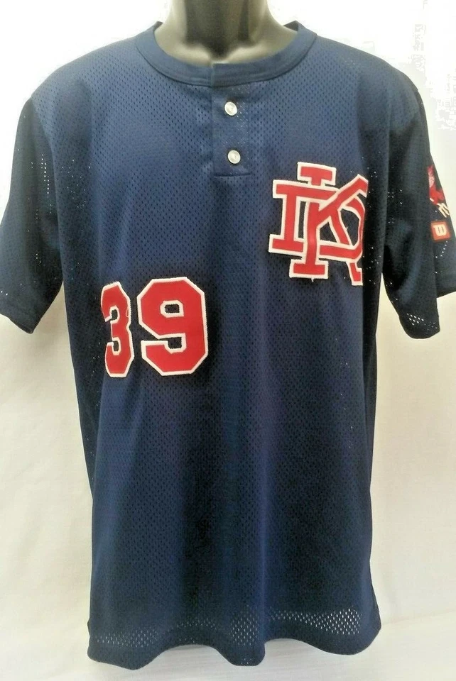 Camiseta deportiva de béisbol vintage 2 Twin Wilson azul malla "KD"/Sundevil/número, para hombre L Foto 3 de 4