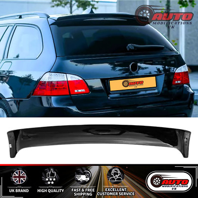 BMW 5 Series Estate E61 Wagon Rear Roof Spoiler Lip Wing Kit Gloss Black 2003-10