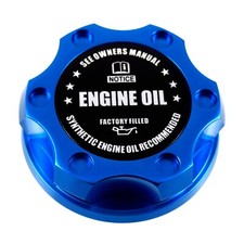 Blue Racing Engine Oil Cap Filler - Factory Filled Emblem For Ford 14 Turn