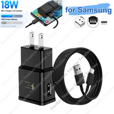 Fast Charger Power Adapter USB Type C Charging Cable For Samsung Galaxy Android