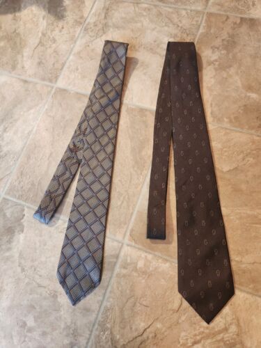 Lot of 2 Men's Vintage Yves Saint Laurent Neckties