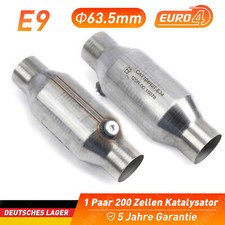 2pcs Katalysator Euro 4 E Prüfzeichen E9 103R 63,5 mm 200 Zellen 101mm KAT ...
