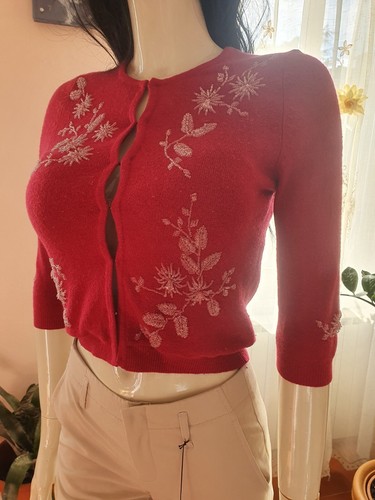 Liu-Jo Cardigan Maglioncino Rosso Fucsia Taglia S/IT 40 Donna - Foto 2 di 20