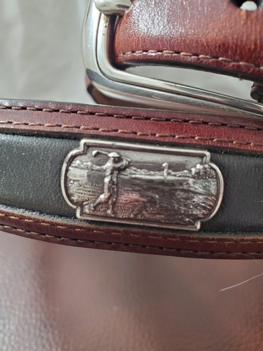 Onyx by Brighton Men's Leather Golf Belt Size 38 Vintage - Picture 3 of 11