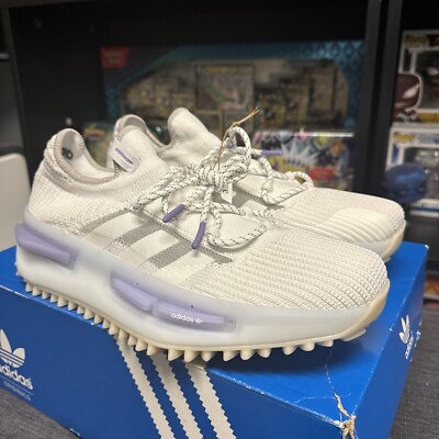 New Adidas NMD S1 Men's Size 8.5 White Light Purple Running Shoes Sneakers  | eBay
