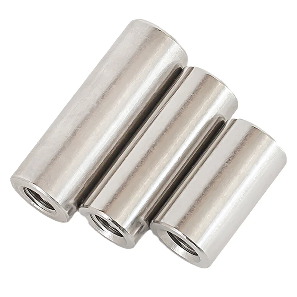 A2 304 Edelstahl Verbindungsmuffe Rund Langmutter Gewindemuffe M3 M4 M5 M6 ~ M20 - Bild 3 von 4