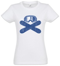 T-shirt donna attrezzi snowboard passione amore dipendenza discesa slalom inverno