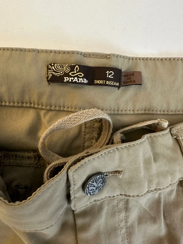 PRANA Pantalón Convertible Beige Caqui Mujer 12 Foto 3 de 4