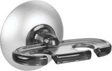 iDesign Plastic and Aluminum Ultra Power Lock Suction Toothbrush Holder, Gray