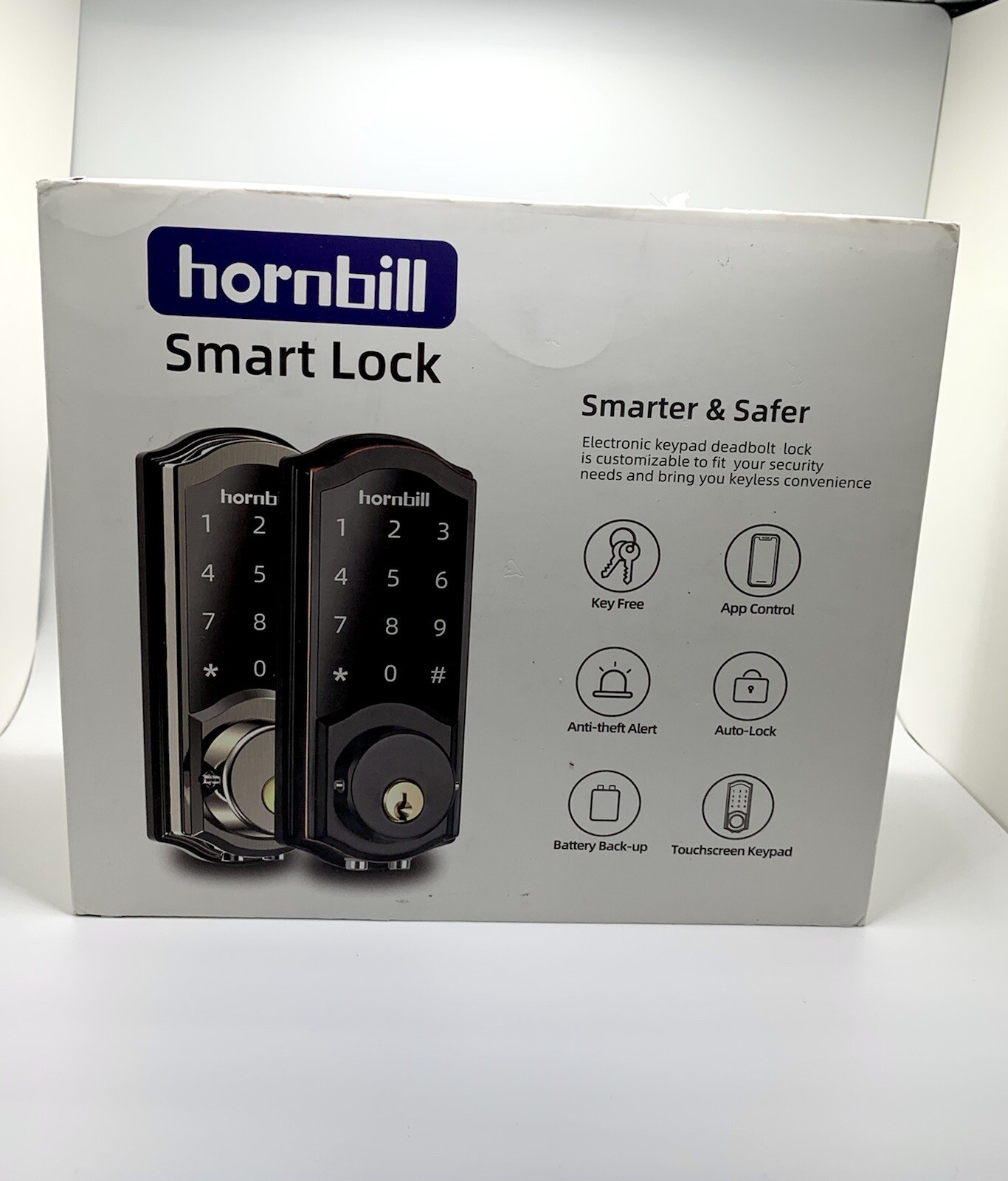Hornbill Smart Keyless Entry Deadbolt Lock with Keypad for Front Doors  -image