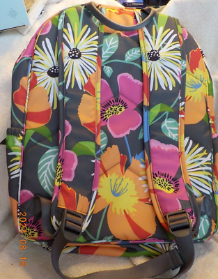 Vera Bradley Lighten up Campus Floral Backpack  JAZZY BLOOMS water resistant Vera Bradley Lighten Up Campus Backpack in Jazzy Blooms | eBay main image 3