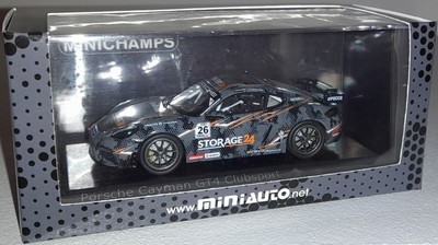 PORSCHE 718 CAYMAN GT4 CLUBSPORT UMBRELLA RACING MINIAUTO MINICHAMPS 1:43 IN OVP