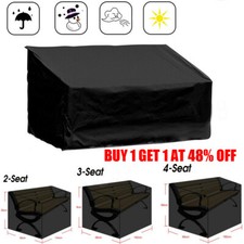 Outdoor Bench Chair Waterproof Cover 4 3 2 Seat Garden Patio W/ Storage Bag UK