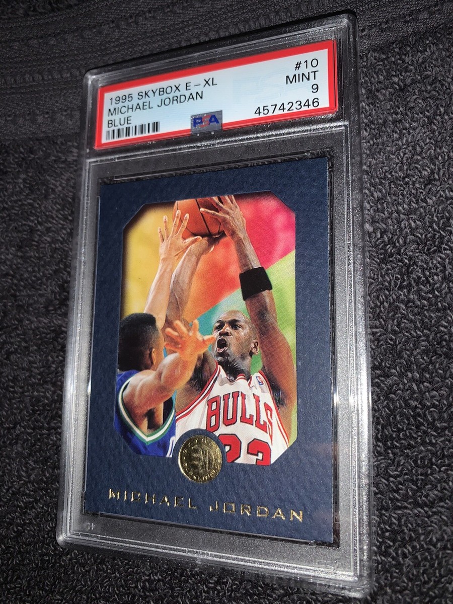 1995-96 SkyBox E-XL - Blue #10 Michael Jordan. PSA 9. Rare G.O.A.T 