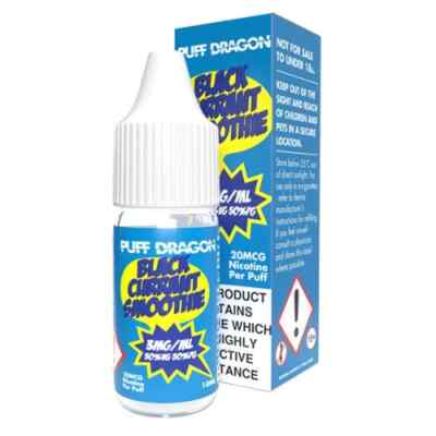 Puff Dragon® Blackcurrant Smoothie E-Liquid 50/50 E-Cigarette Vape Juice  (10ml)