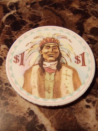 WONDERFUL INDIAN CHIEF CHIPCO INTERNATIONAL LOGO CHIP GREAT FOR ANY COLLECTION!