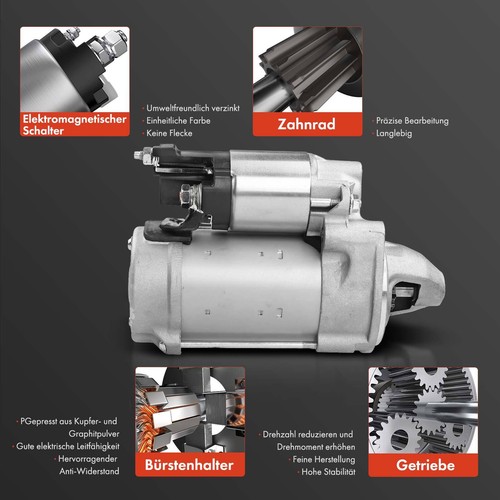 Motorino avviamento starter 1.7 KW 12 denti per Mercedes-Benz W204 W212 W639 B906 S204 - Foto 5 di 8