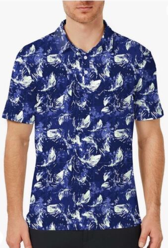Men's-Polo-Collared Shirt Dry Fit Short Sleeve Casual Golf Moisture Wicking XL
