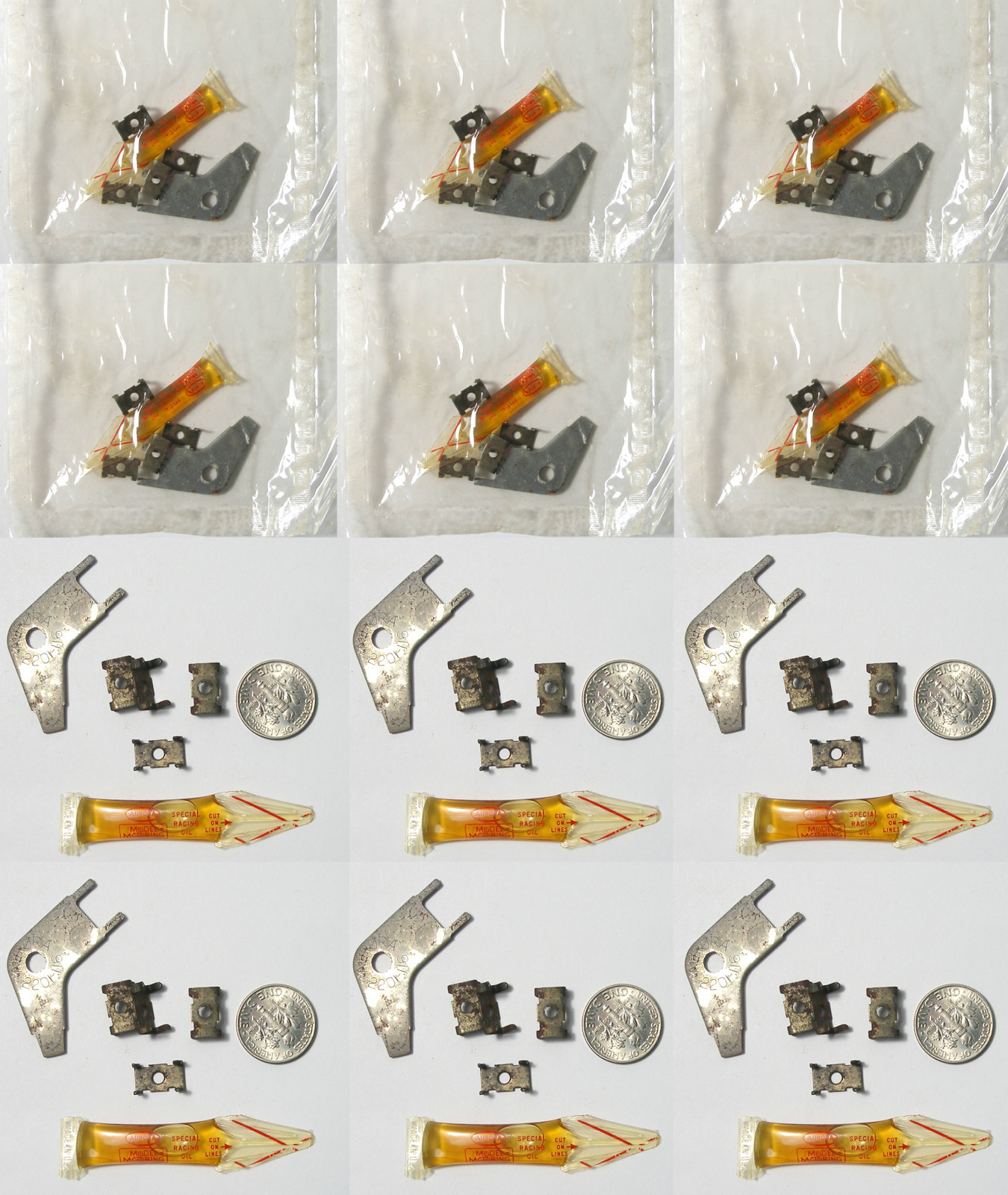 36pc Vintage Aurora AFX G+ Slot Car Special RACING OIL TRACK REPAIR CLIPS +TOOL