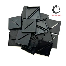 Lot Of 20 30mm Square Beveled Slot Bases Warhammer Fantasy Old World Wargaming