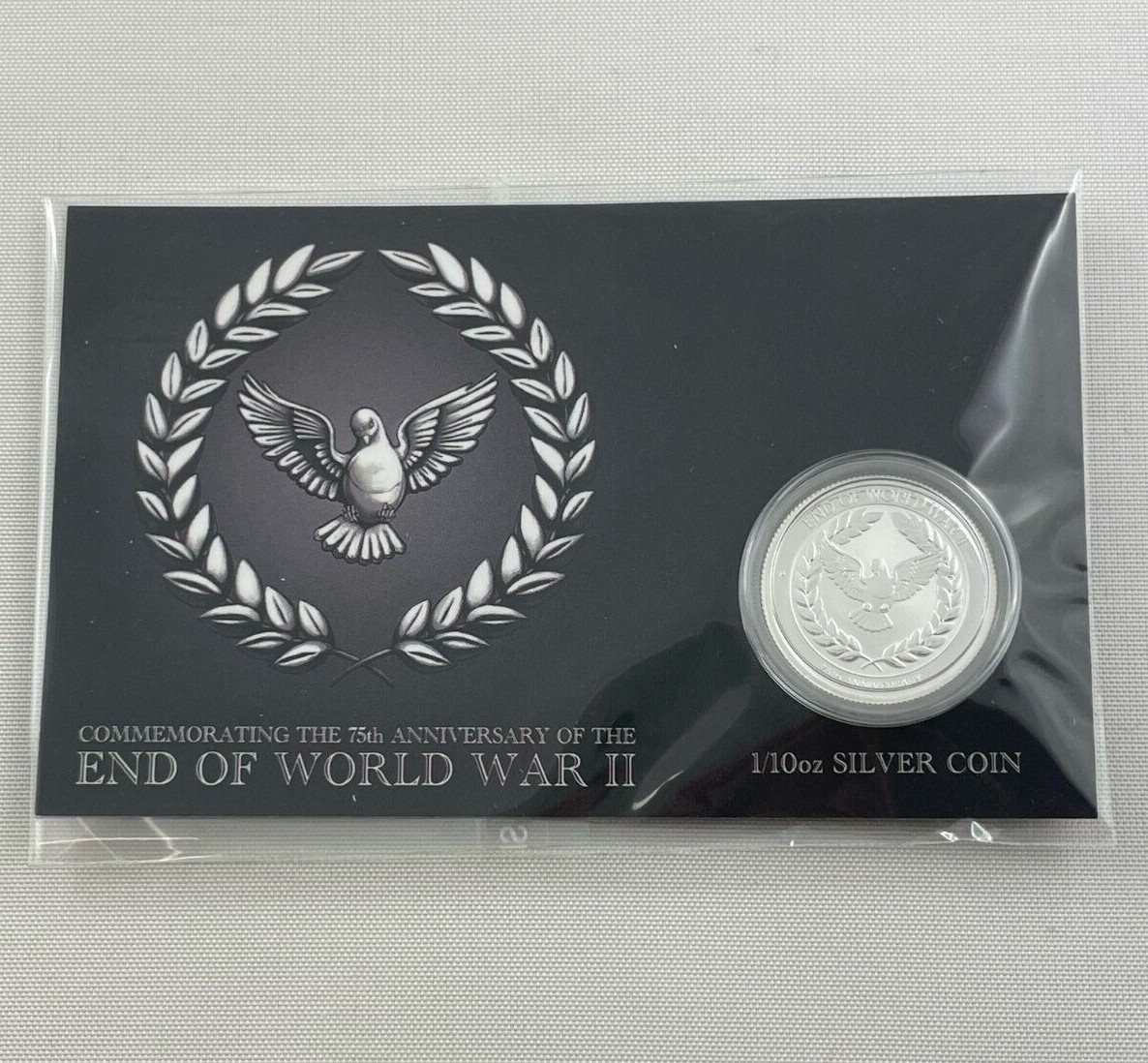 2020 75th Anniversary of the End of WWII 1/10oz 99.99% Silver Coin