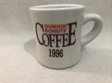 Vintage Dunkin' Donuts Diner Coffee Mug Ceramic 1996