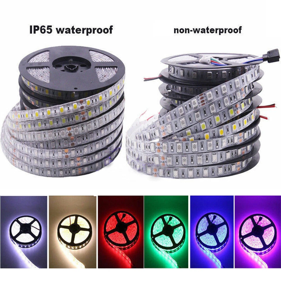 3528 Bright RGB Waterproof SMD Flexible Strip light With Tape 12V 5M 16.4f - Image 2 of 4