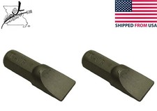 2x SL8 Slotted Large Flat 1/4" Hex Shank Screwdriver Bits 8mm Drill 5/16" Wide