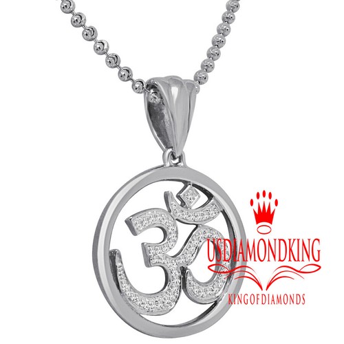 Genuine Diamond OM Symbol Hindu 