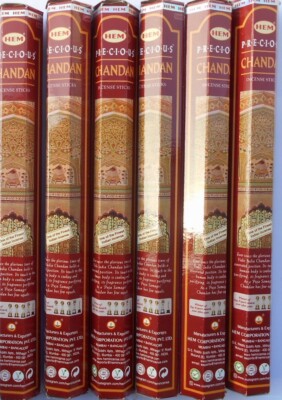 6 Pckg. á 20 Stück RÄUCHERSTÄBCHEN Marke HEM Precious Chandan Sandelholz