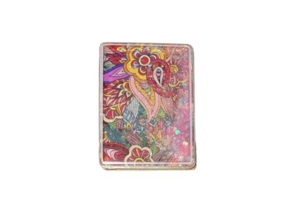 Glitter Paisley Pattern Printed Double Compact Mirror ~ Great Gift Idea!