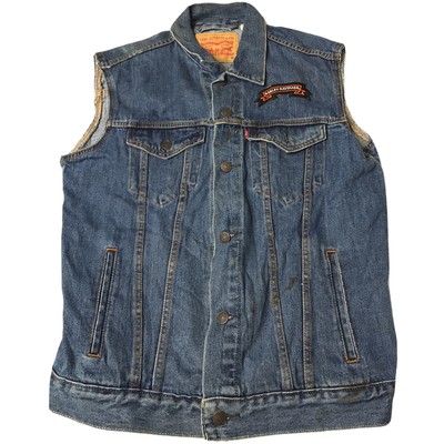 levi's vest sleeveless denim seamed